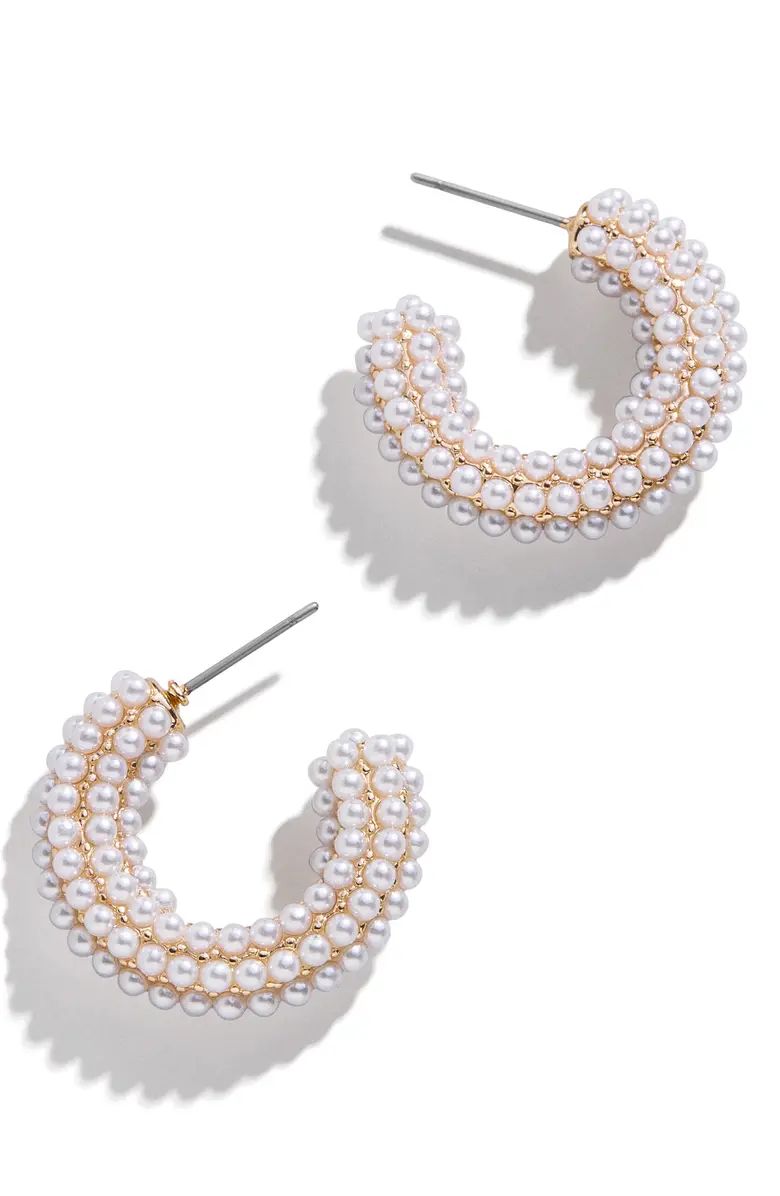 BaubleBar Simone Pavé Hoop Earrings | Nordstrom | Nordstrom