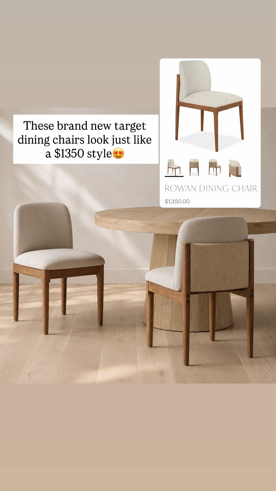 These brand new target dining chairs look just like a $1350 style😍