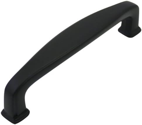 Cosmas 4392FB Flat Black Modern Cabinet Hardware Handle Pull - 3-3/4" Inch (96mm) Hole Centers | Amazon (US)