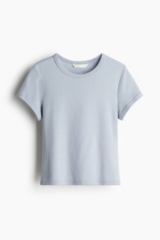 H & M - Figurbetontes T-Shirt - Blau - Damen | H&M (DE, AT, CH, NL, FI)