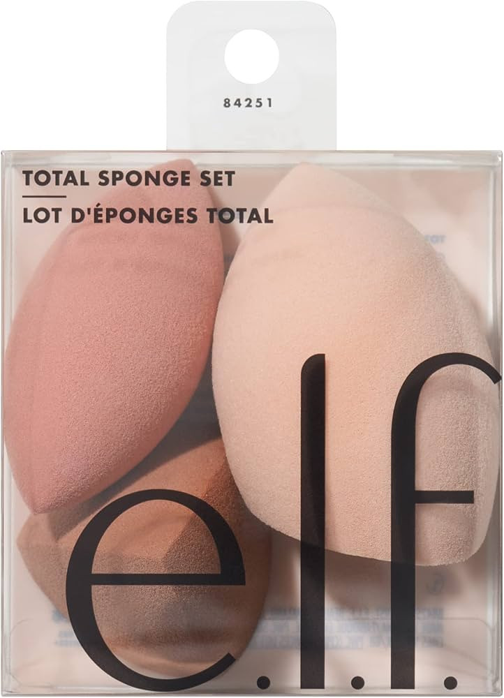 e.l.f. Total Sponge Set, Multi-use Makeup Sponge Set For Flawless Blending, Great For Powder Or L... | Amazon (US)