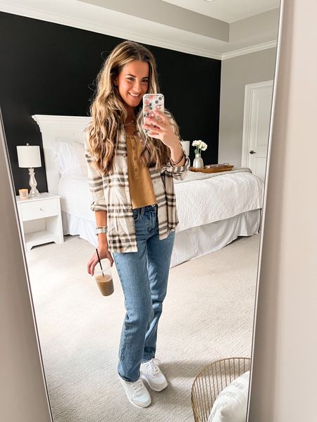 Casual fall fit! Loving this oversized flannel and straight jeans for fall!

I got my true size in the flannel. It comes a little oversized. 

#LTKfindsunder50 #LTKSale #LTKsalealert