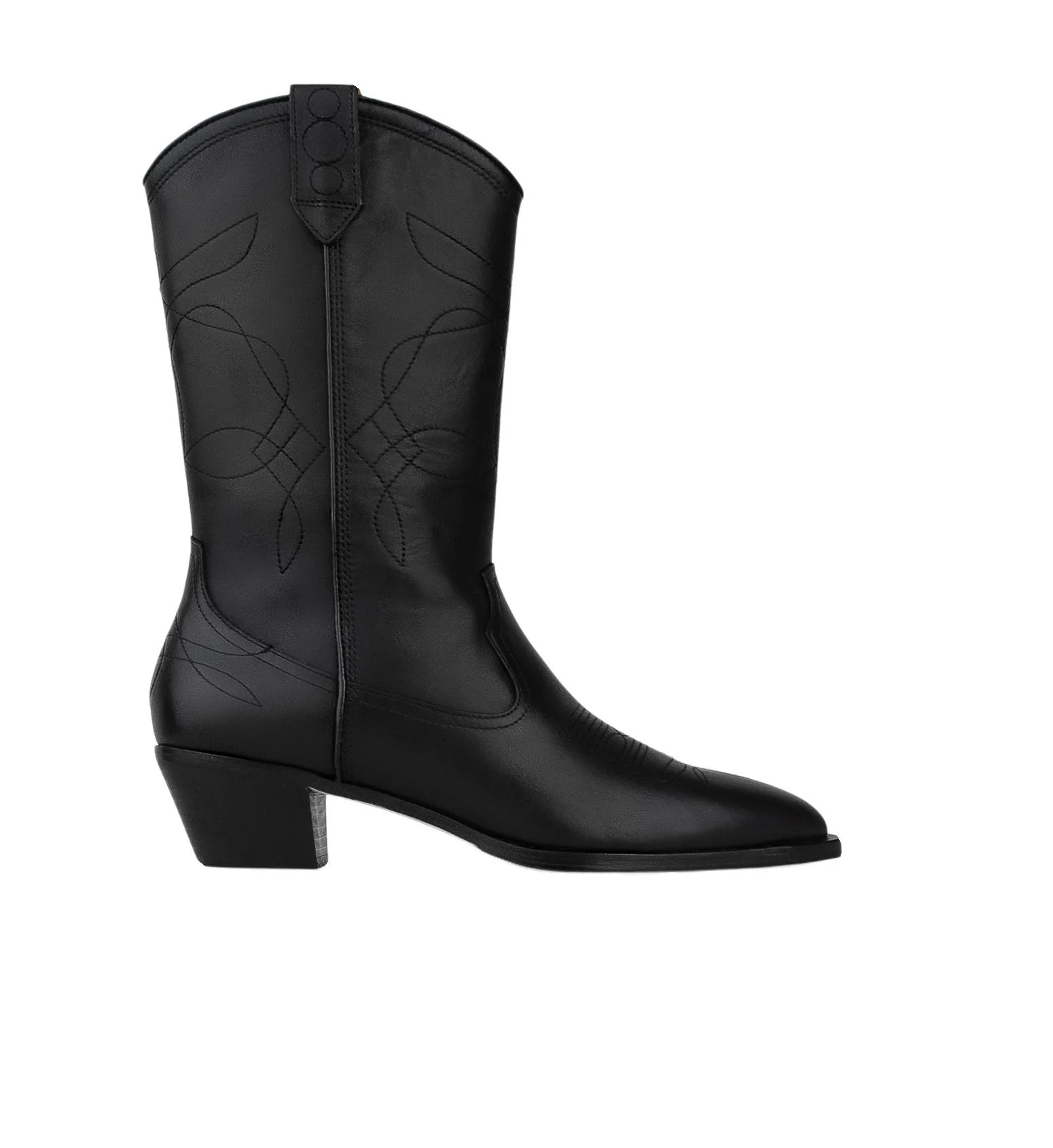 Black Leather Western Boots | Bared Footwear