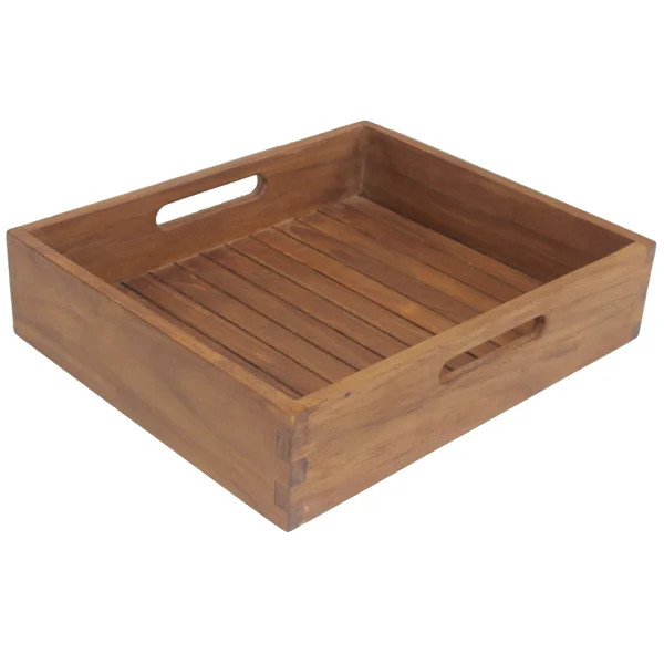 Teak Shelf Bathroom Accessory Tray | Wayfair North America