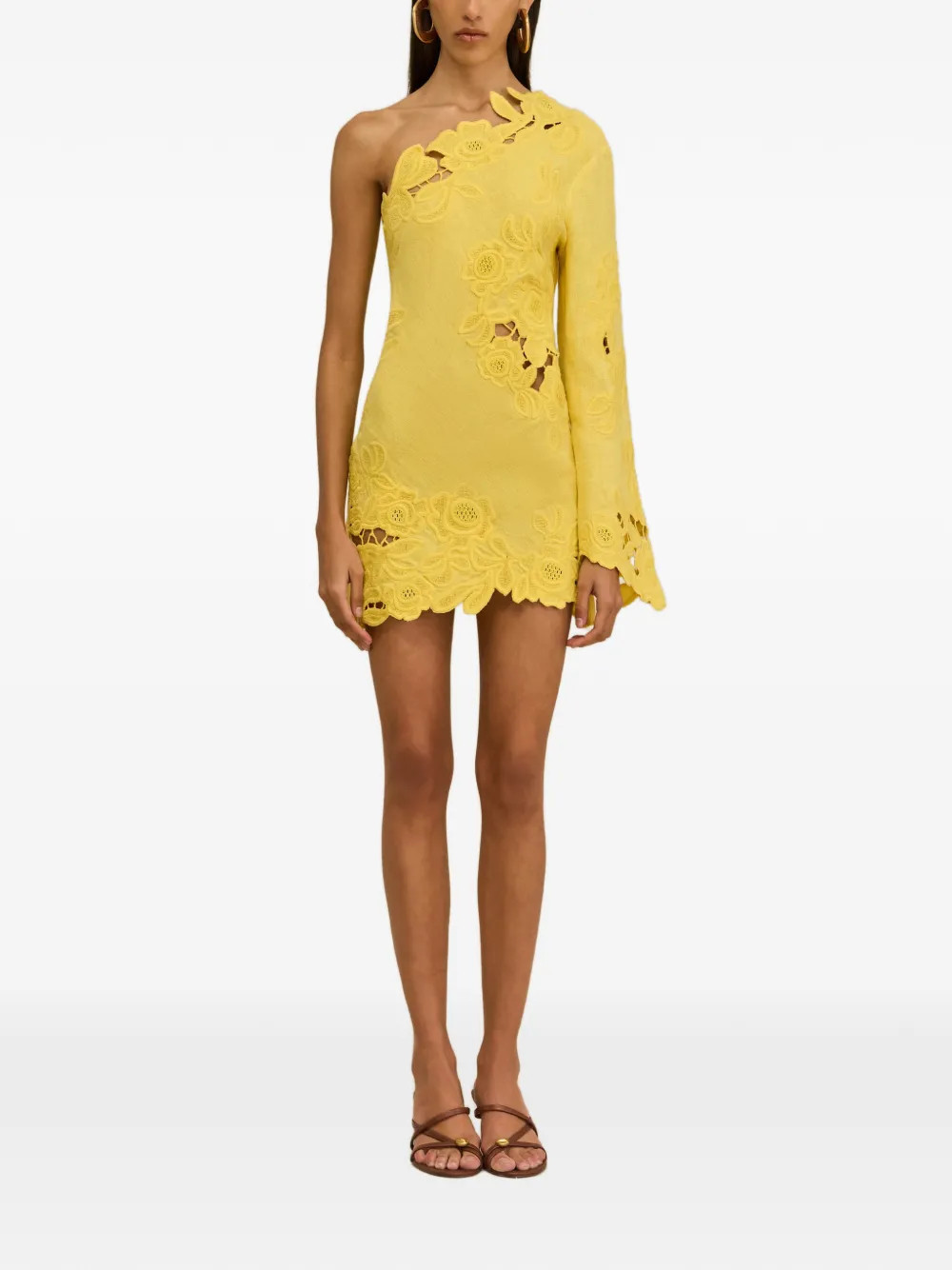 Cult Gaia Marlena one-shoulder~MINI dress - Yellow | Farfetch Global