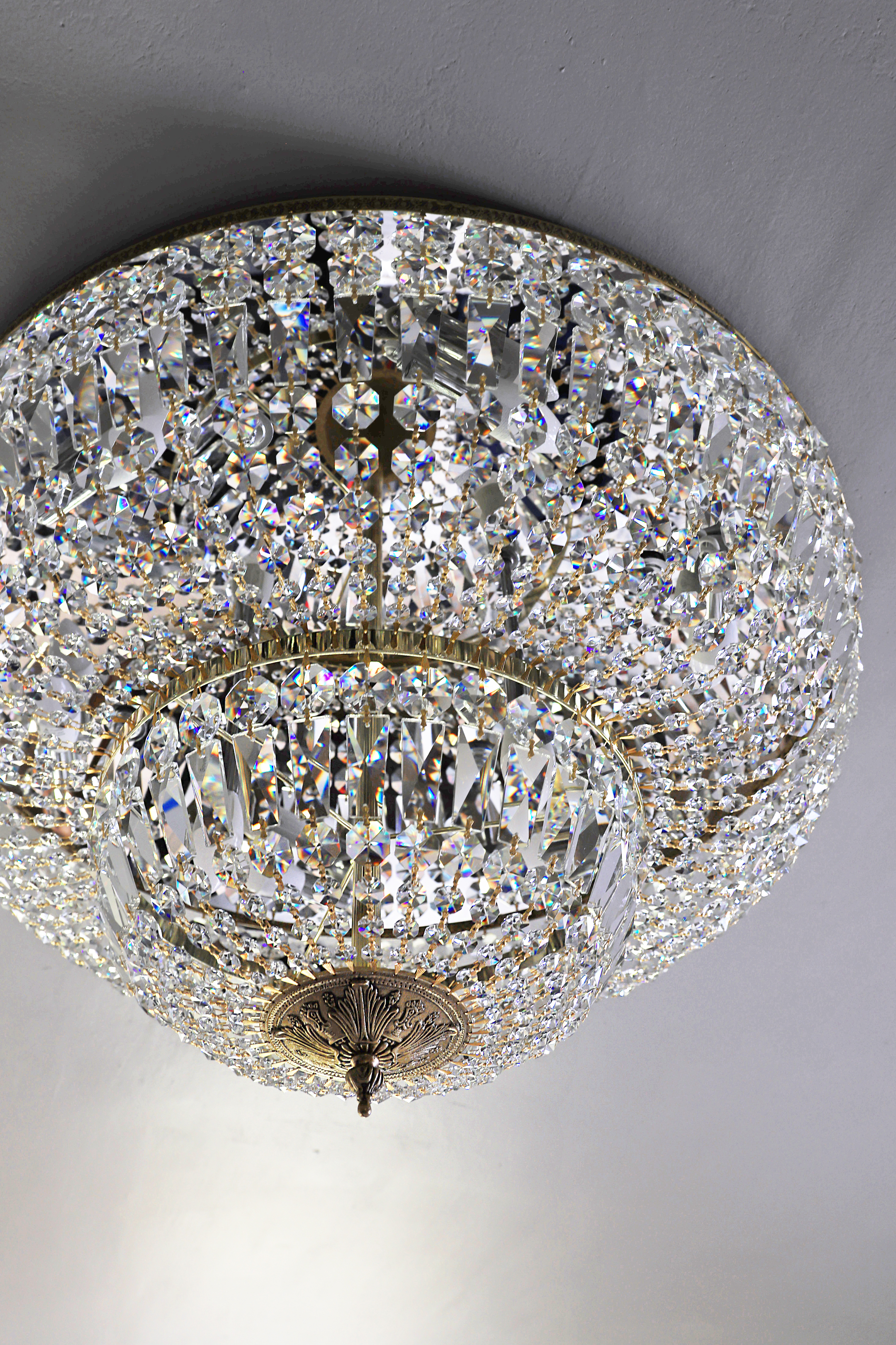 Sophisticated flush mount crystal chandelier for an elevated space | Traditional glam ceiling light for a stunning room 

 #LTKHome