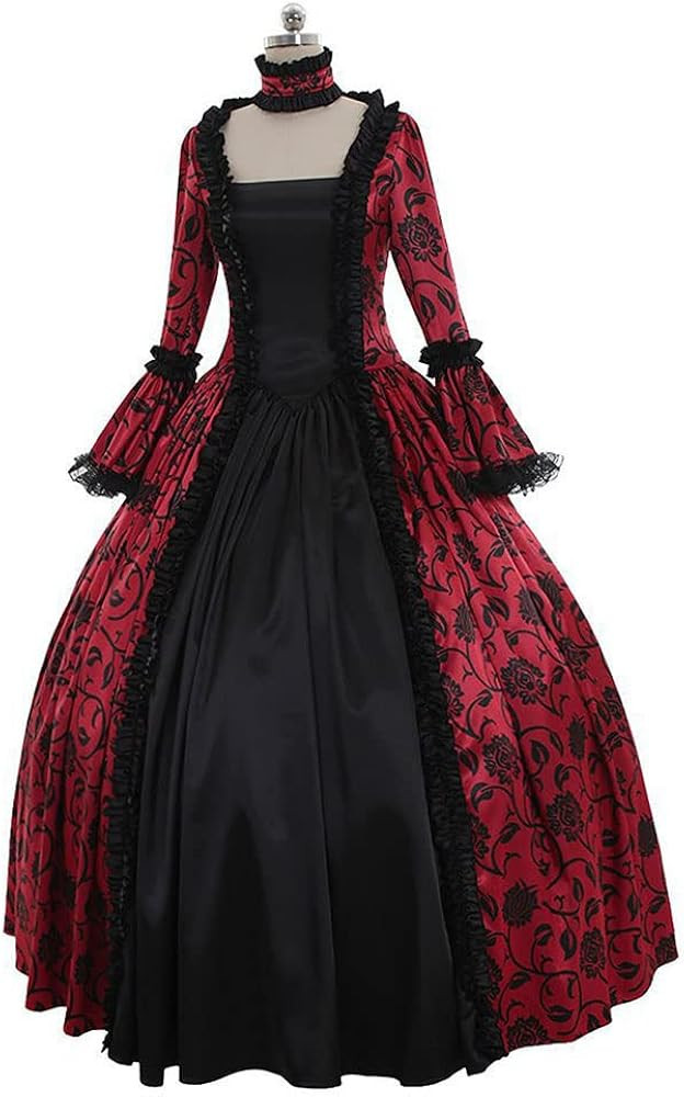 STIOEDYUAN Women Rococo Ball Gown Vintage Court Medieval Cosplay Square Neck Masquerade Theme Dre... | Amazon (US)