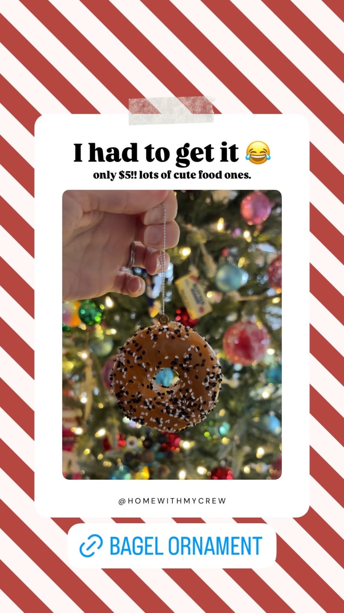 I couldn’t resist this adorable bagel ornament 😍 Check out the other food ornaments. I love them all!

#LTKHoliday #LTKfoodie #LTKGiftGuide