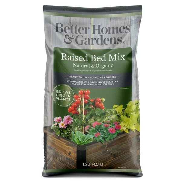 Better Homes & Gardens® Organic Raised Bed Planting Mix, 1.5 cu. ft. Bag - Walmart.com | Walmart (US)