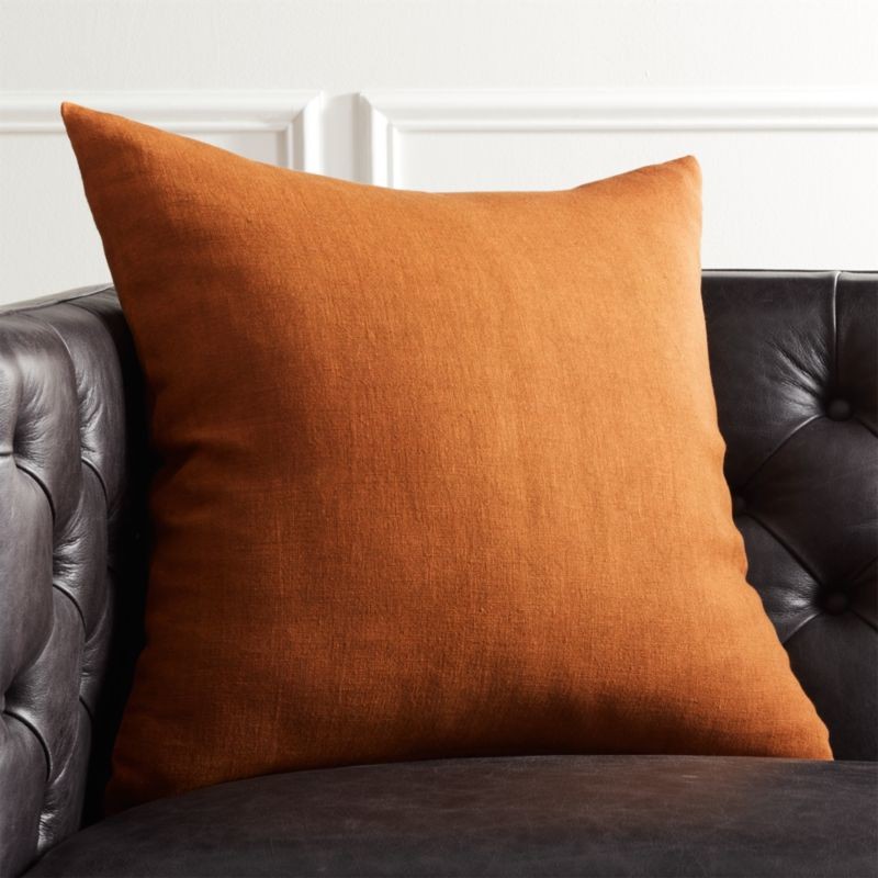 20" Linon Copper Pillow with Feather-Down Insert + Reviews | CB2 | CB2