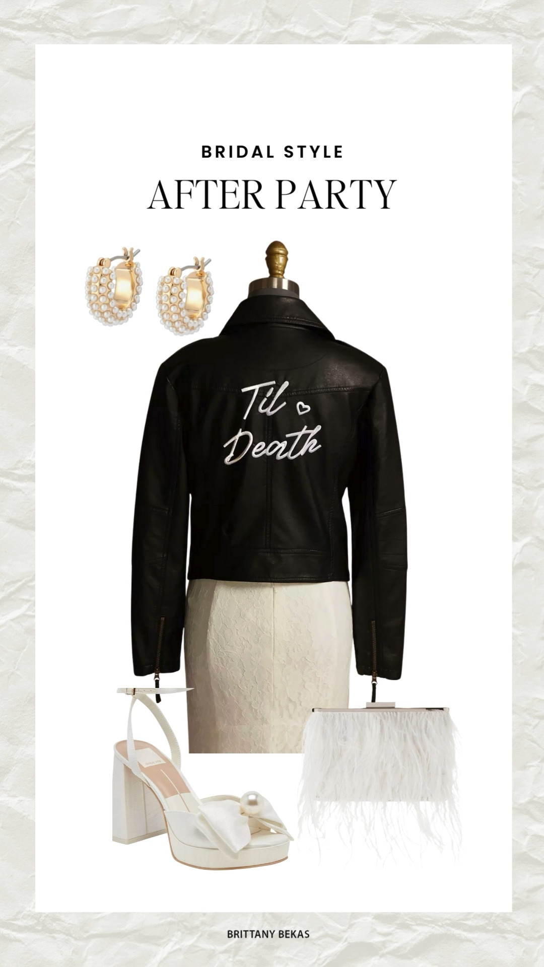 Wedding after party jacket til death paired with a fur clutch and platform heels  

#LTKWedding