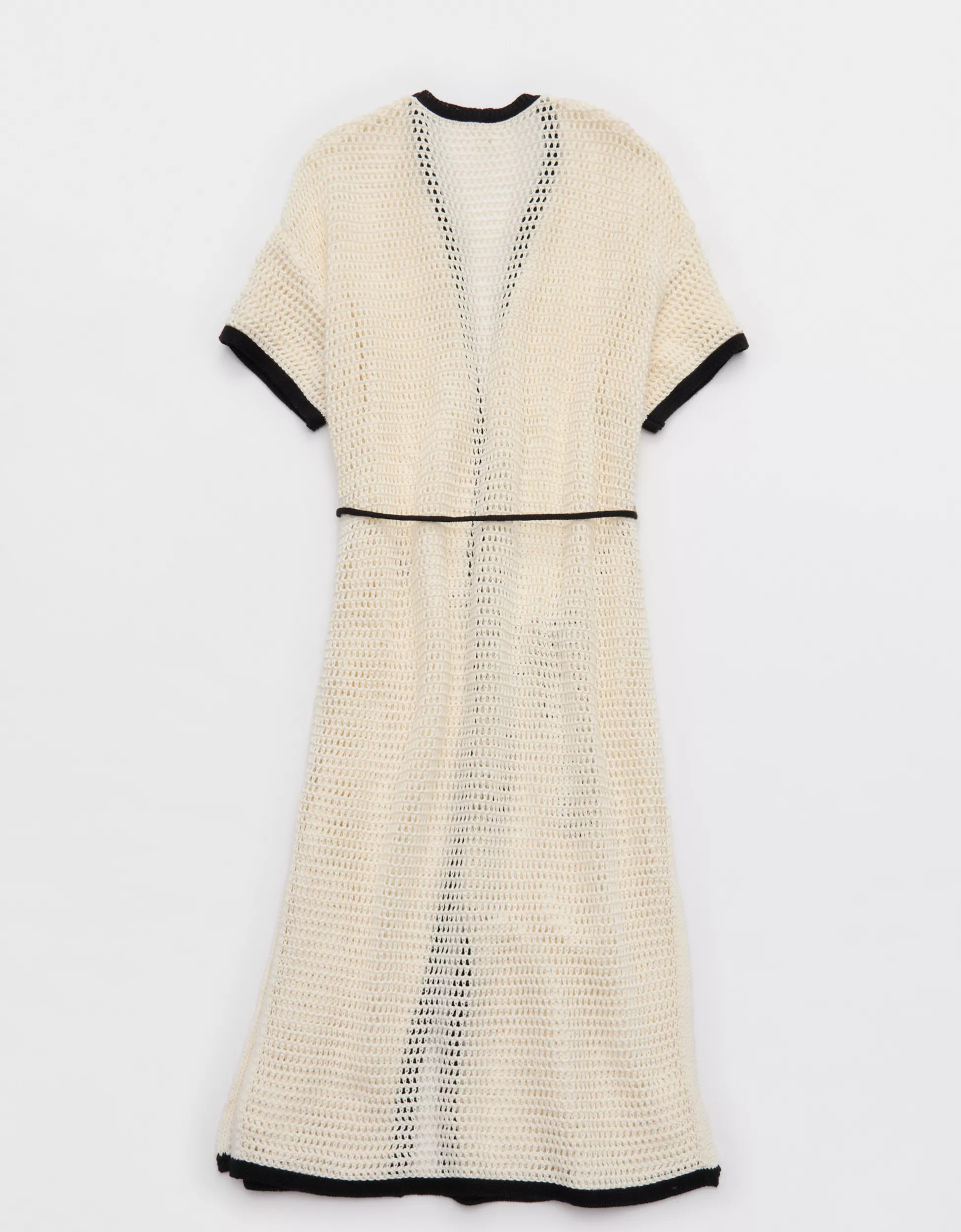 Aerie Contrast Trim Crochet Maxi Cape | Aerie