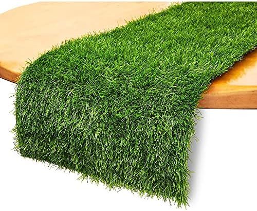 Juvale Synthetic Grass Table Runner for Party Decor (14 x 48 Inches) | Amazon (US)