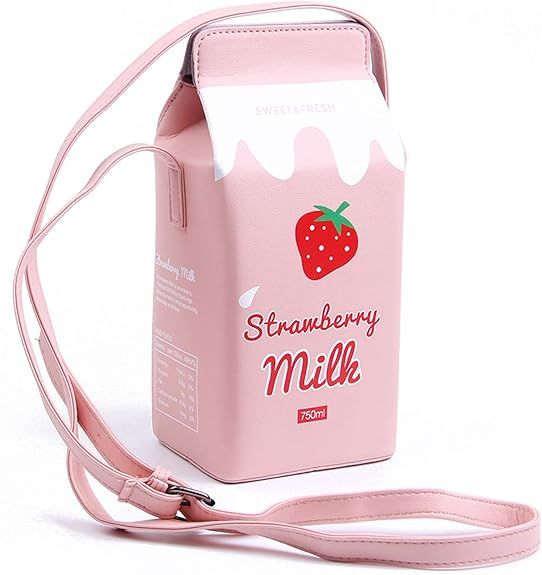 LUI SUI Girls Fruits Banana Strawberry Milk Box Cross Body Purse Bag Women Phone Wallet Shoulder ... | Amazon (US)
