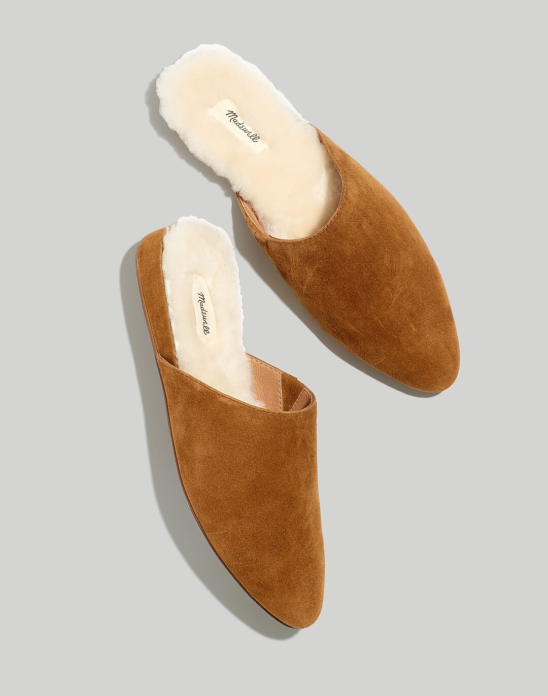 The Suede Kasey Mule in Faux Shearling | Madewell
