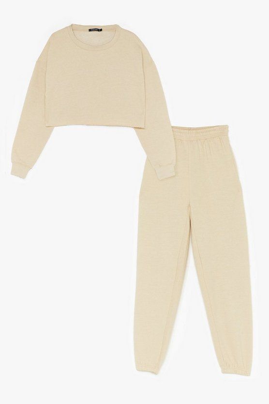 Missed You Cropped Sweatshirt and Jogger Set | NastyGal (US & CA)