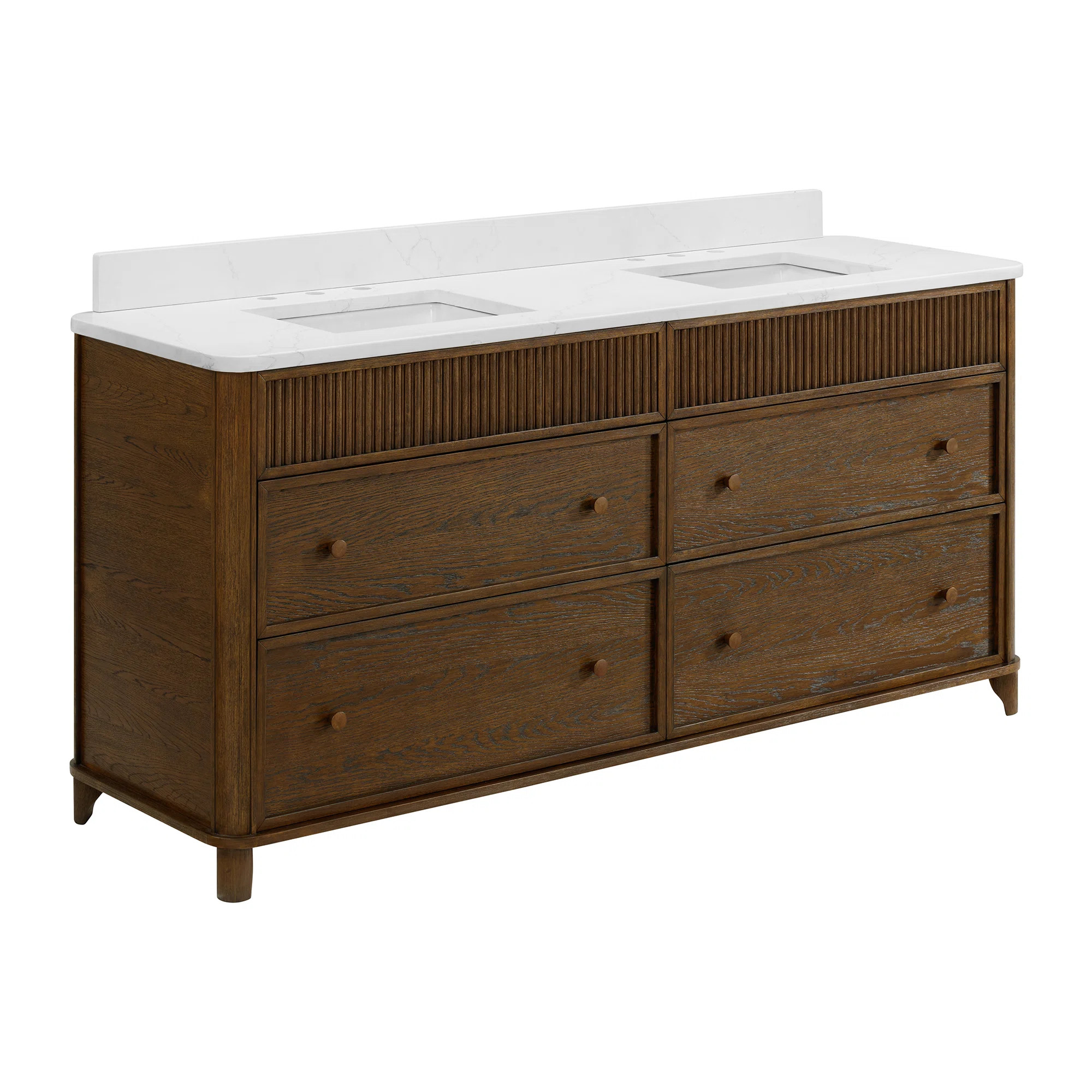 Kennedy Bathroom Vanity In Natural Enhanced Oak | Birch Lane