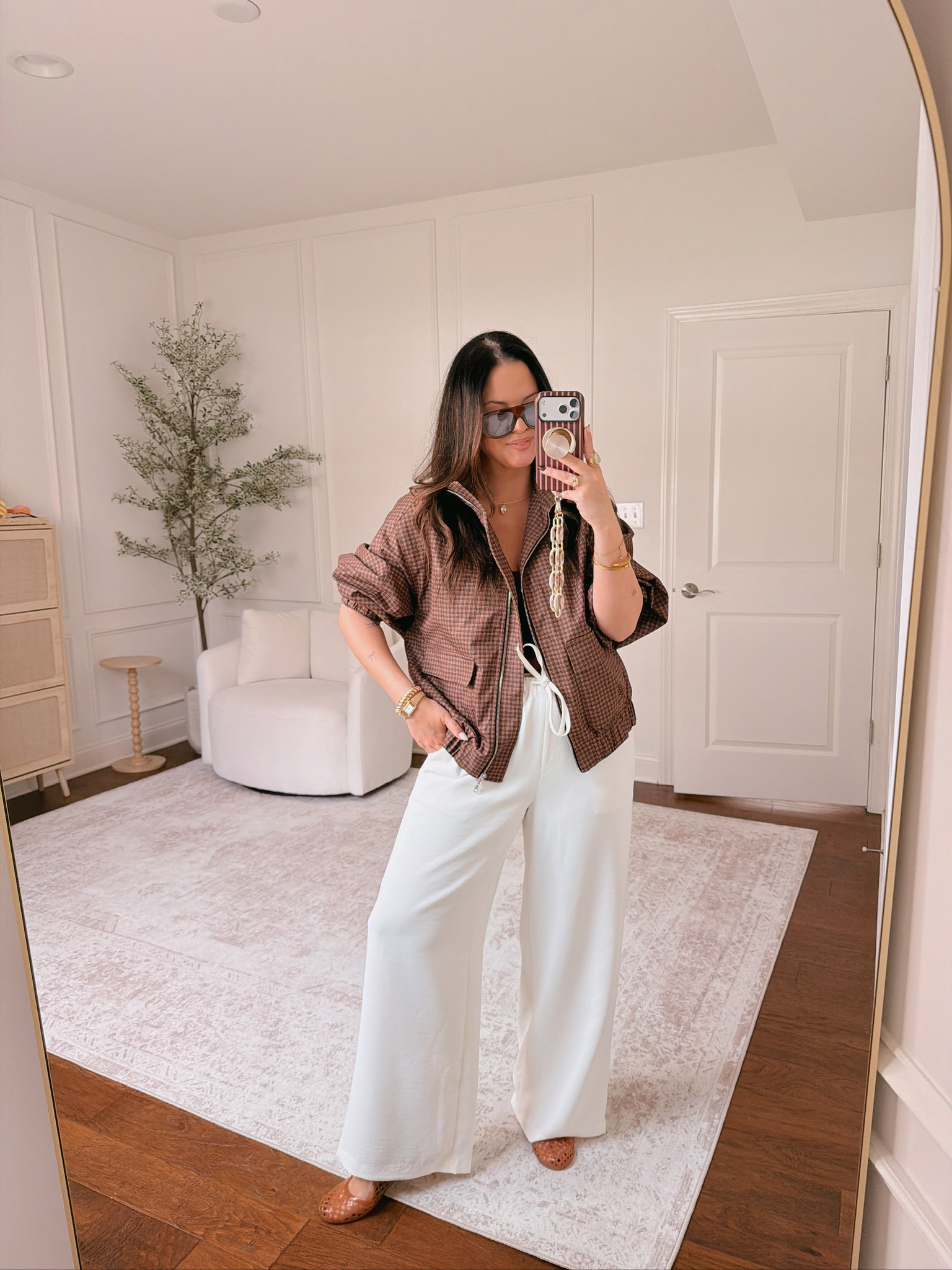 Wearing a L in the top, XL in the jacket and bottoms

#LTKMidsize