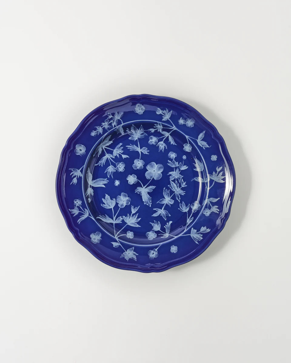 Ginori Floral Dessert Plate Blue | Cabana Magazine