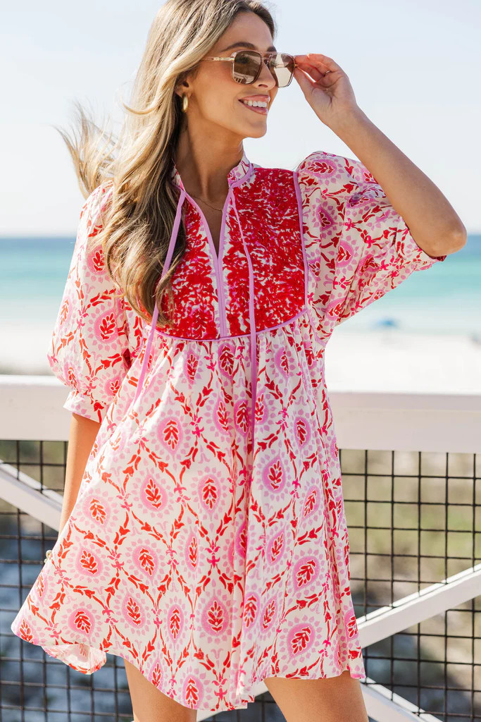 Easygoing Charm Pink Floral Dress | The Mint Julep Boutique