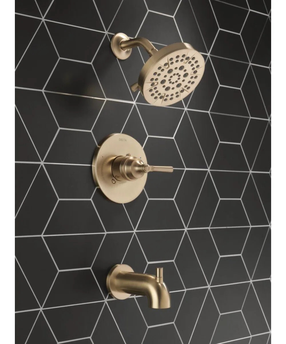 SAYLOR™ Single-Function Tub and Shower Faucet Set, Valve Trim Kit, Shower Head and Handle Set T... | Wayfair North America