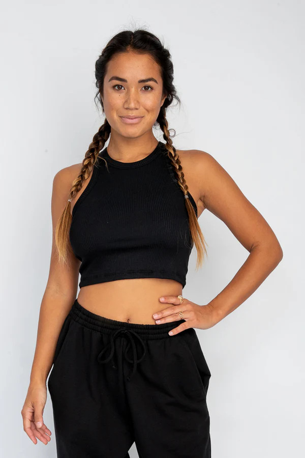 Monica Crop - Black | Skatie LLC