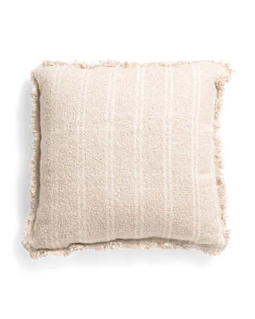 20x20 Fringe Plaid Pillow | TJ Maxx