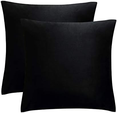 JUSPURBET Decorative Velvet Throw Pillows Covers for Couch Bed Sofa,Pack of 2 Soild Soft Cushion ... | Amazon (US)