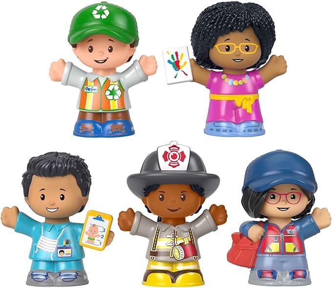 Fisher-Price Little People Toddler Toys Community Heroes Figure Set with 5 Characters for Pretend... | Amazon (US)
