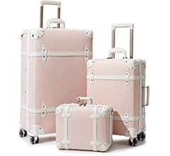 NZBZ Vintage Luggage Sets Retro Suitcase Luxury Cute Vintage Trunk Luggage with Wheels and TSA Lo... | Amazon (US)
