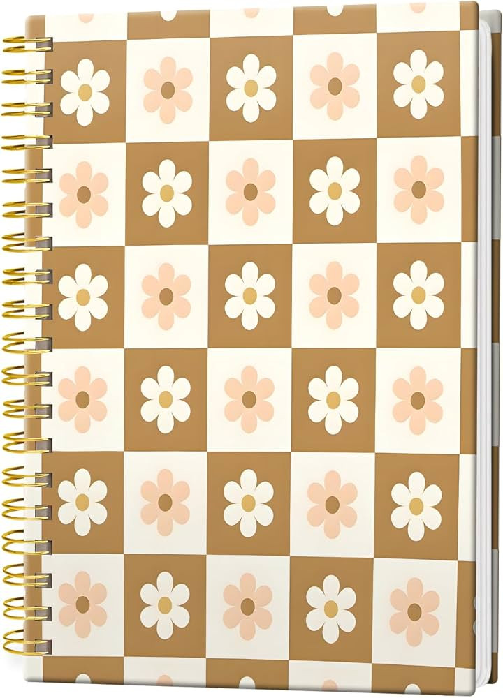 Spiral Journal Notebook, Hardcover Lined Journal for Women, Medium 6 x 8.4 in, 120 Pages Thick Pa... | Amazon (US)