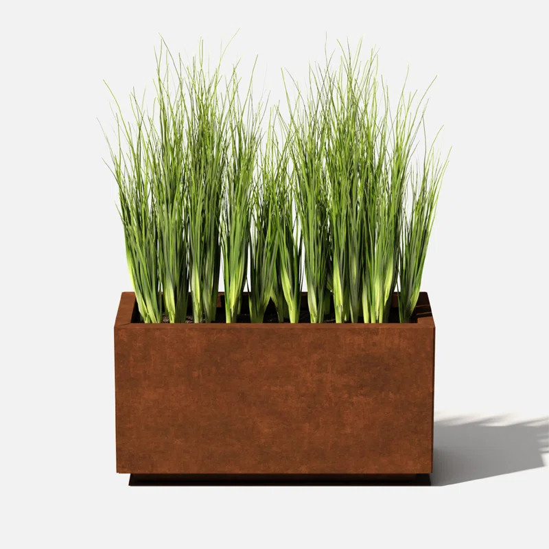 Corten Steel Series Long Box Planter | Wayfair North America