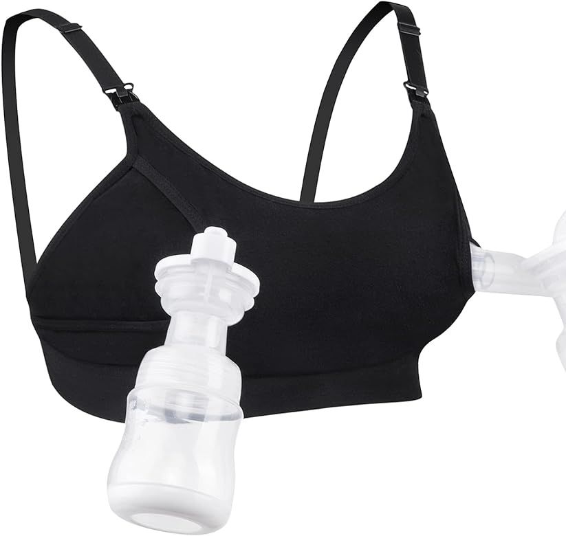 Momcozy Hands Free Pumping Bra, Adjustable Breast-Pump Holding and Nursing Bra | Amazon (US)