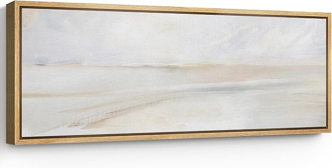 SIGNFORD Large Framed Canvas Print Wall Art Tranquil Beach Coastal Landscape Illustrations Modern... | Amazon (US)