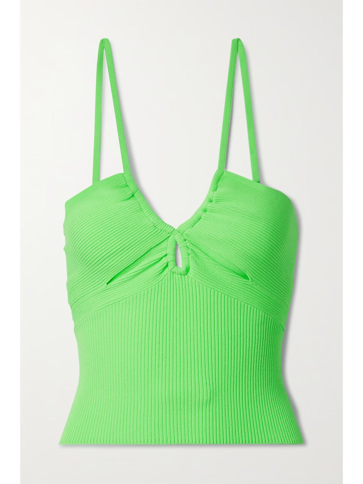 A.L.C. - Ana Ribbed-knit Tank - Bright green | NET-A-PORTER (UK & EU)