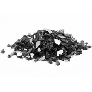 Margo Garden Products 1/4 in. 10 lb. Black Reflective Tempered Fire Glass DFG10-R03 - The Home De... | The Home Depot
