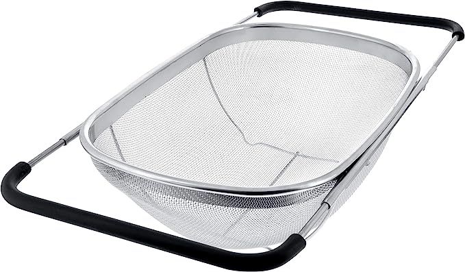 U.S. Kitchen Supply - Premium Quality Over The Sink Stainless Steel Oval Colander with Fine Mesh ... | Amazon (US)