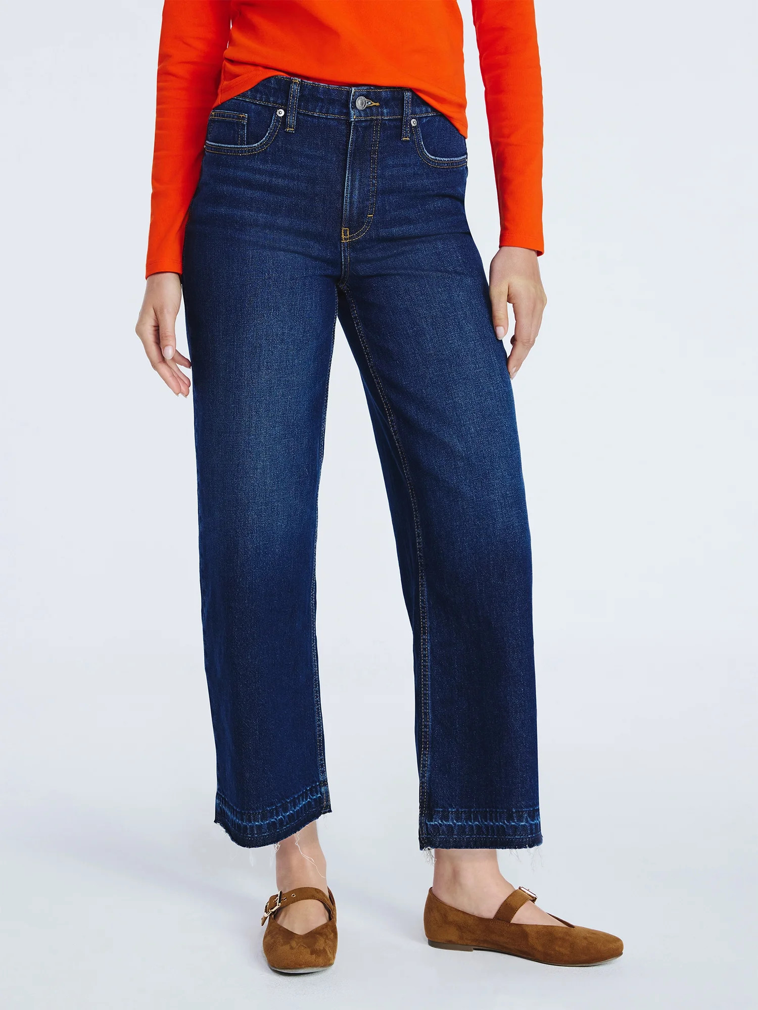 Free Assembly Women's Mid Rise Ankle Length Slim Jeans, 27" Inseam, Sizes 0-18 | Walmart (US)