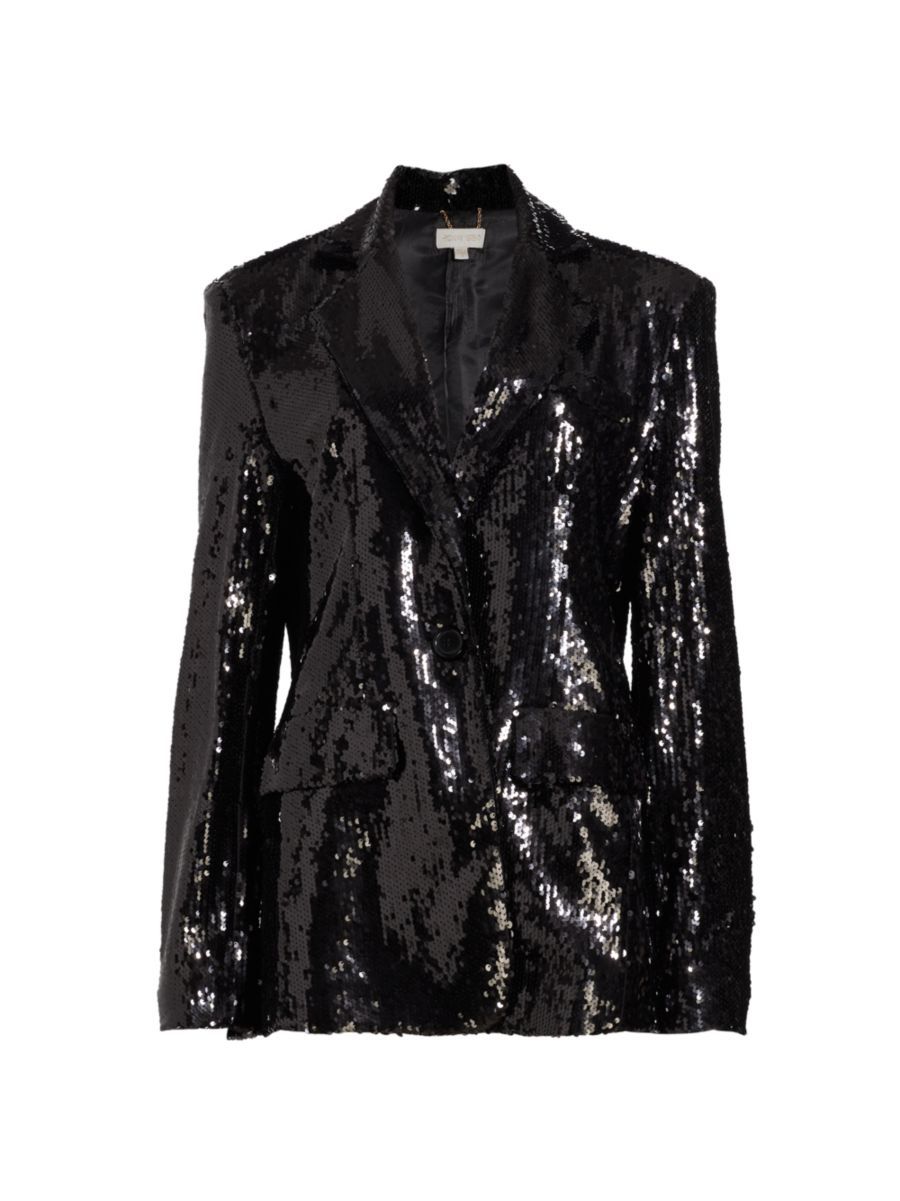 Chessy Notched Sequin Blazer | Saks Fifth Avenue