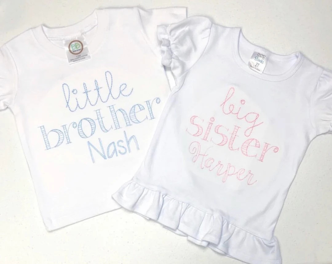 Sibling Shirts, Personalized Sibling Outfits, Big Brother Shirt, Big Sister Shirt, Arb, Little Br... | Etsy (US)