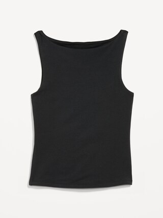 Hug Double-Layer Boat-Neck Top | Old Navy (US)