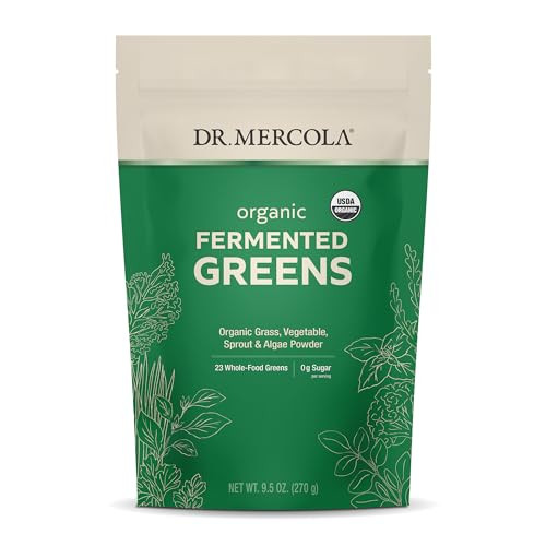 Dr. Mercola, Organic Fermented Greens, 9.5 oz (270 g), 90 Servings, Certifed Organic, Non GMO, So... | Amazon (US)