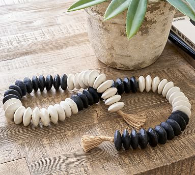 Two Tone Terra Cotta Beaded Garland | Pottery Barn (US)