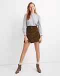 Corduroy A-Line Snap Mini Skirt | Madewell