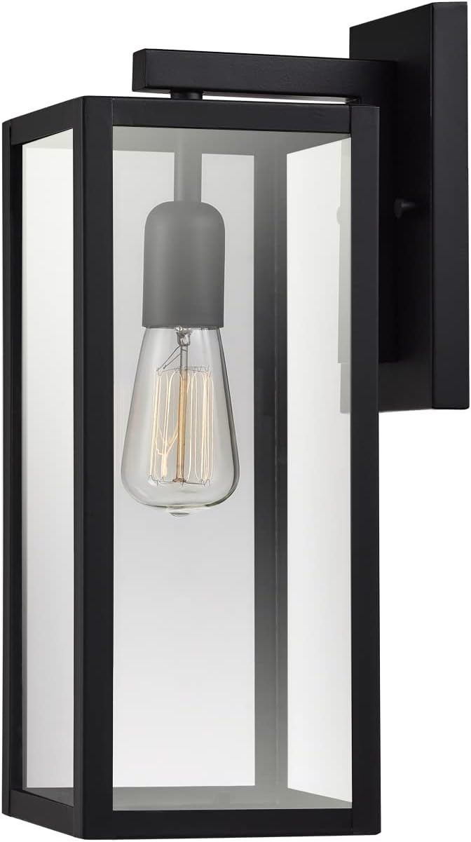 Globe Electric 44176 LED Integrated Outdoor Wall Sconce, Black, 17 Watts, 520 Lumens, Home Essent... | Amazon (US)
