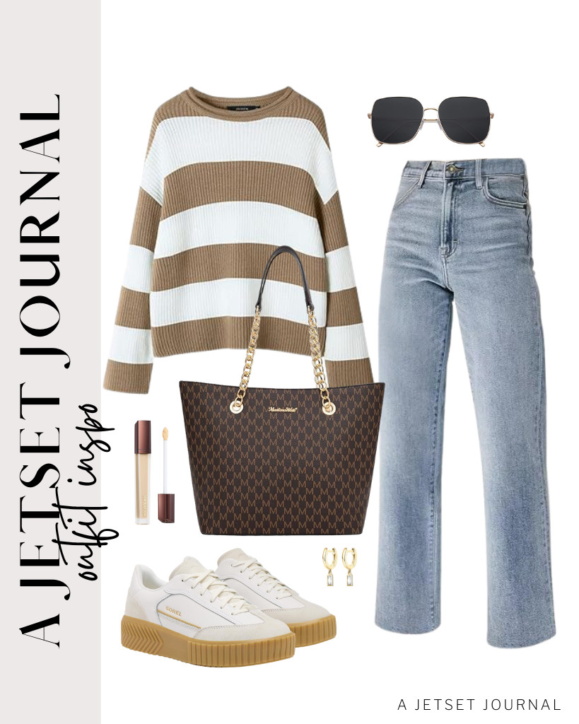 You can wear Sorel sneakers with this trendy Montana West tote bag, a light khaki ZESICA long-sleeve knitted sweater, and KDF straight-leg jeans. This Hourglass Vanish Airbrush Concealer is a perfect addition to your makeup routine.

#LTKSeasonal #LTKSaleAlert #LTKTravel
 

 