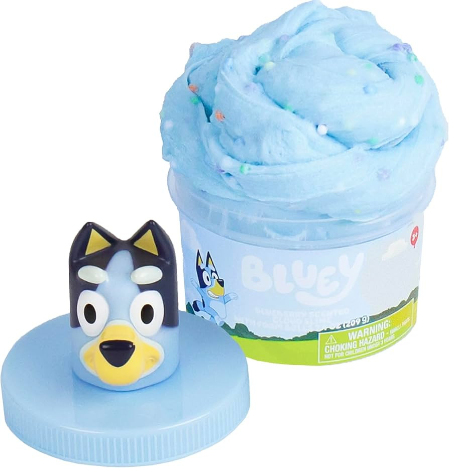 Bluey Premium Cloud Slime, Blueberry-Scented Fluffy Slime, Pre-Made Slime for Kids with Mix-Ins, ... | Amazon (US)