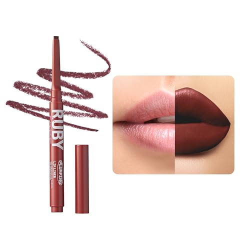 Ruby Kisses Plumping Effect Lip Liner, Semi Matte, Smudge Proof, High Pigment, Medium to Full Coverage Makeup, Precise Tip, Bold Color Lip Plumper | Amazon (US)