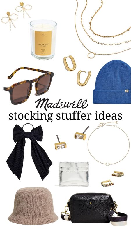 Madewell - Stocking Stuffers - Sunglasses - Beanie - Plisse Bow - earrings - card holder - Candle - initial jewelry 

#LTKxMadewell #LTKGiftGuide #LTKsalealert