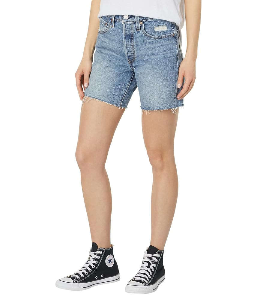 Levi's Women's Premium 501 Mid Thigh Short | Amazon (US)